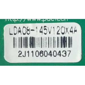 LED DRIVER PARA TV APEX / NUMERO DE PARTE LDA08-145V120XA4 / 2J1106040437 / PANEL T400HW04 V.1 / MODELO LE40H88